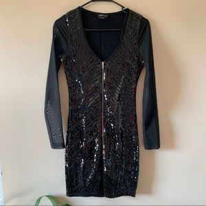 Bebe mini dress sequin xs New Year’s Eve dress